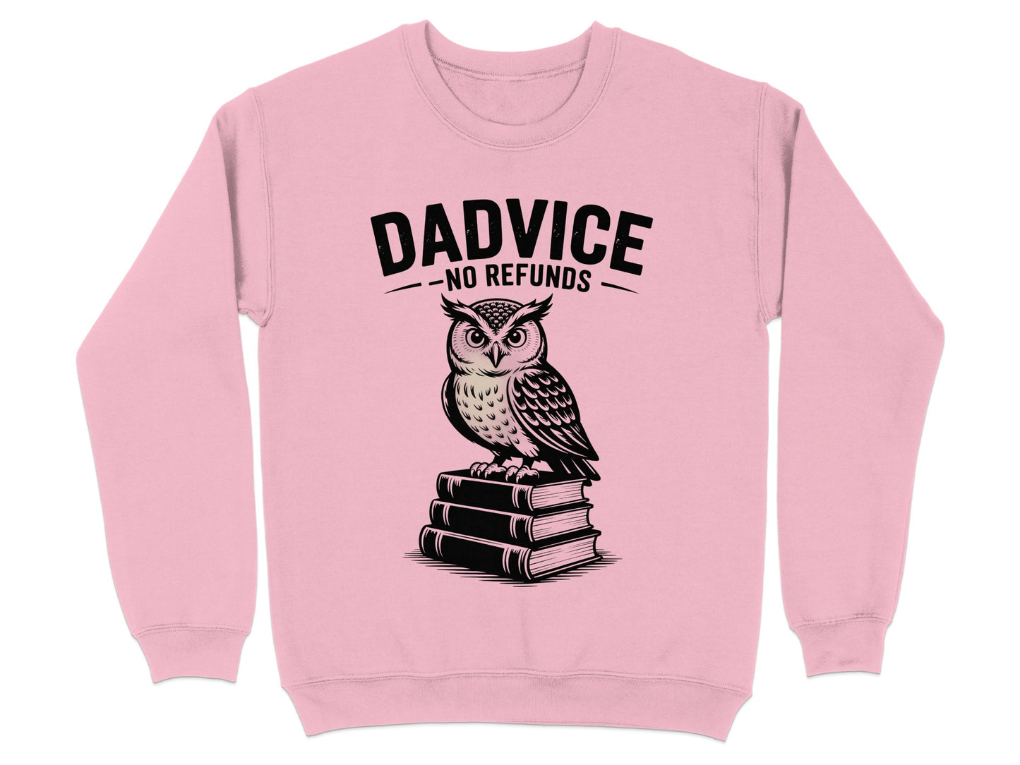 Dadvice No Refunds Owl on Books Design Sweatshirt product