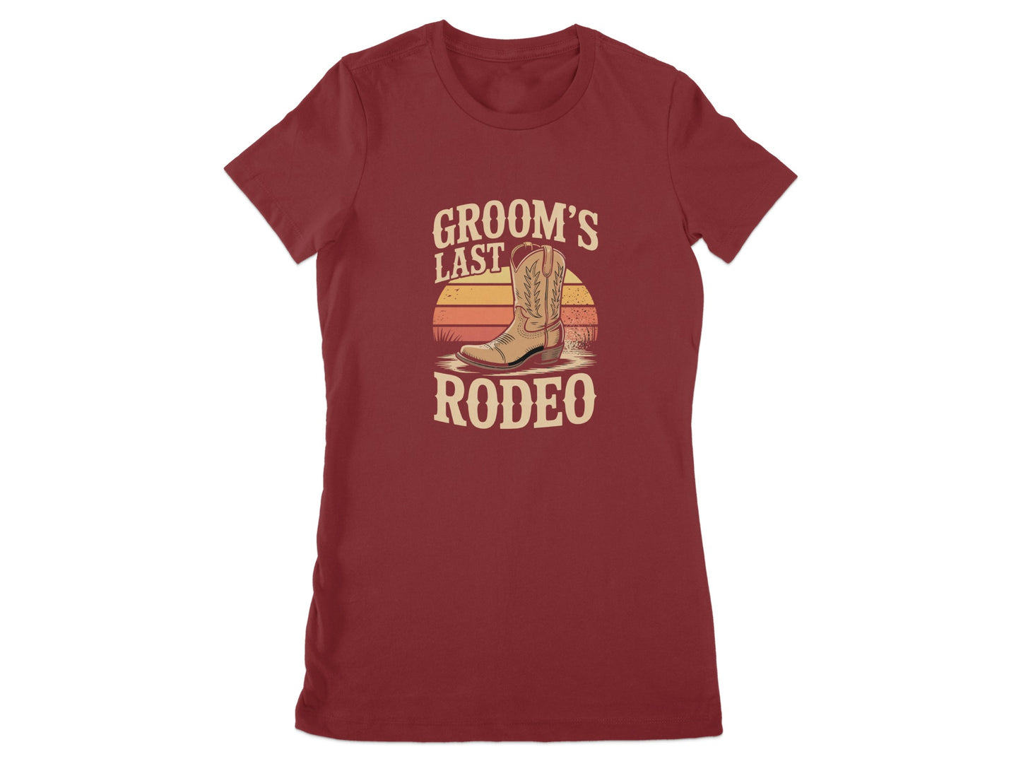 Groom's Last Rodeo Graphic Tee Shirt product type