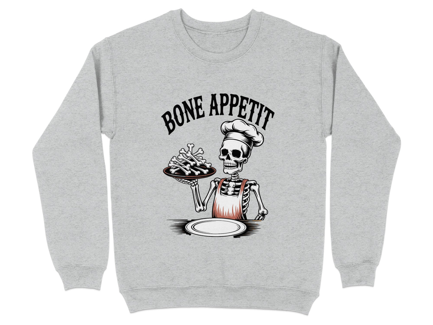Bone Appetit Skeleton Chef Graphic Sweatshirt product type