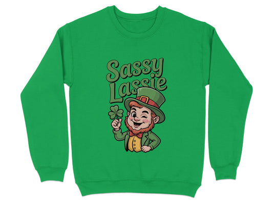 Sassy Lassie Leprechaun Graphic Crewneck product type