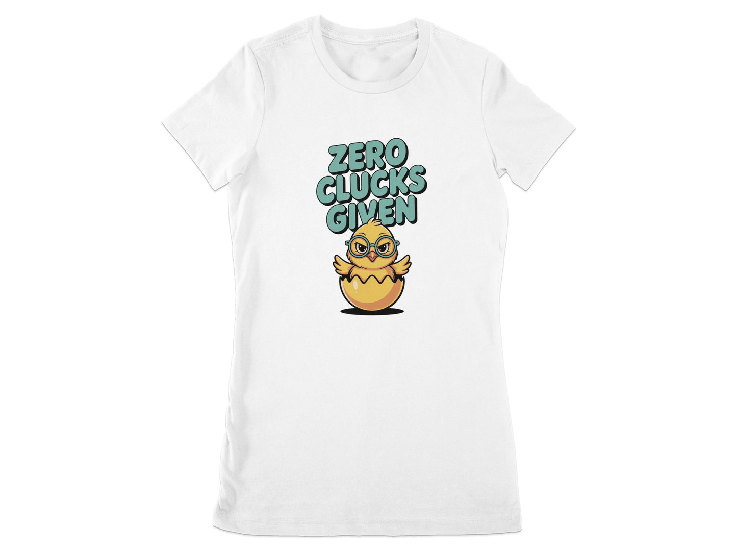 Zero Clucks Given Cute Chick Graphic Tee product type