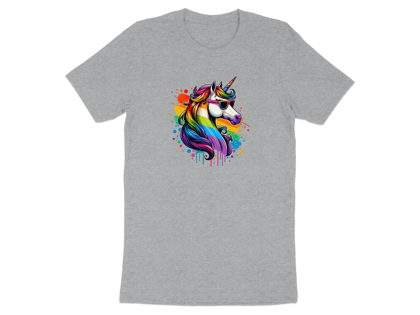 Vibrant Unicorn With Sunglasses Graphic T-Shirt product type