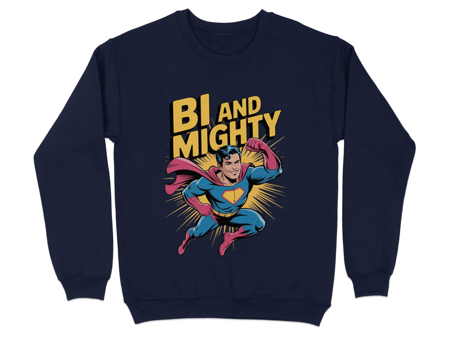 BI AND MIGHTY Superhero Design Sweatshirt product