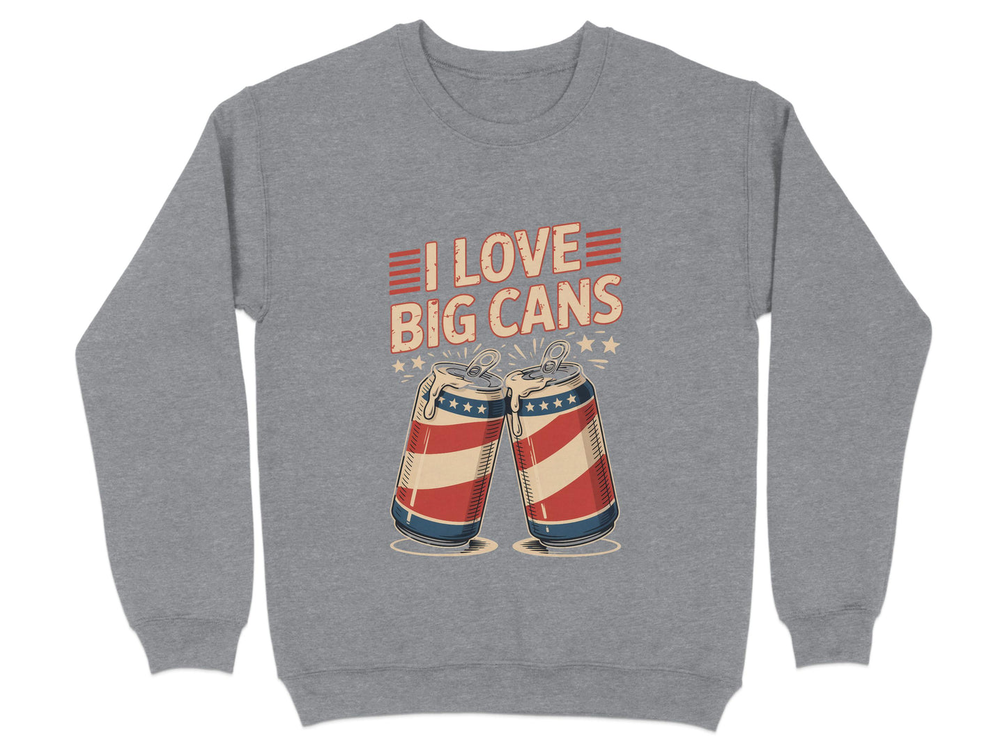 I Love Big Cans Graphic Crewneck Sweatshirt product