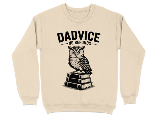 Dadvice No Refunds Owl Graphic Sweatshirt product