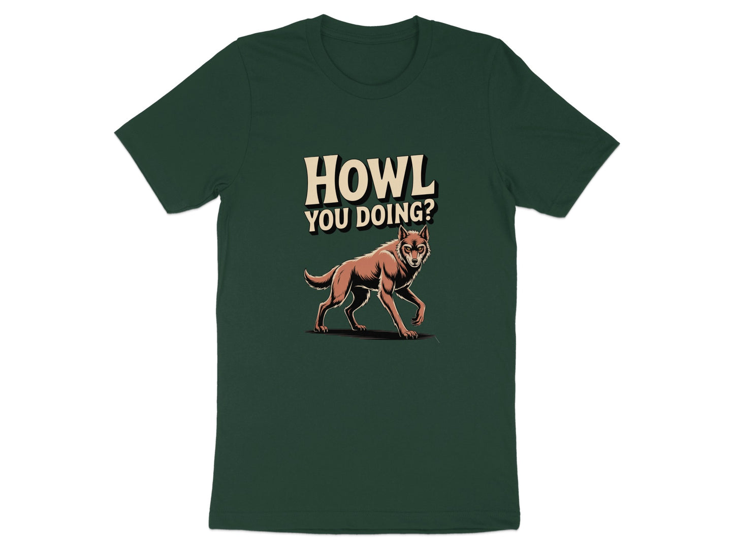 Howl You Doing Wolf Graphic Print T-shirt product type