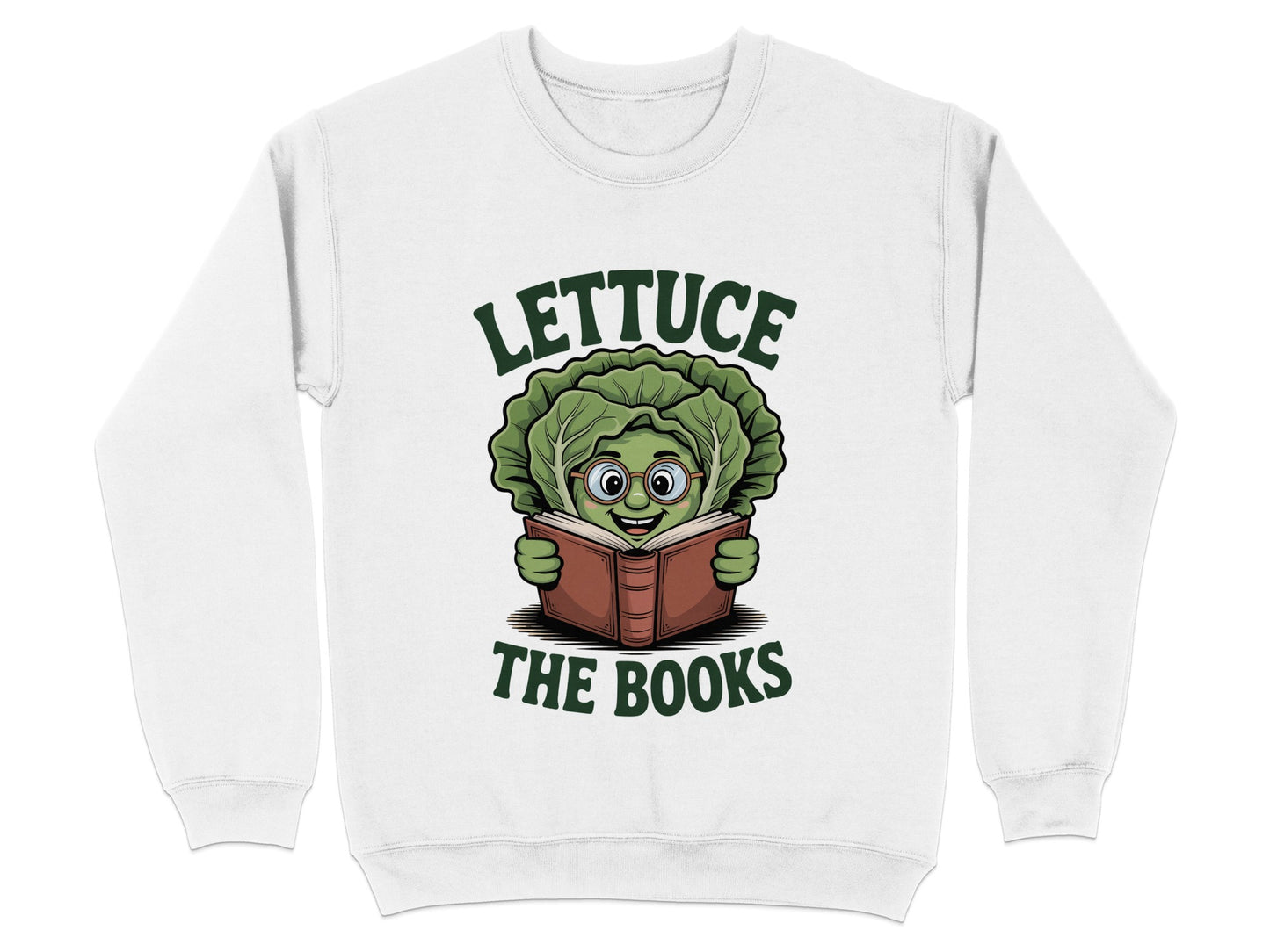 Lettuce the Books Funny Graphic Sweatshirt product type