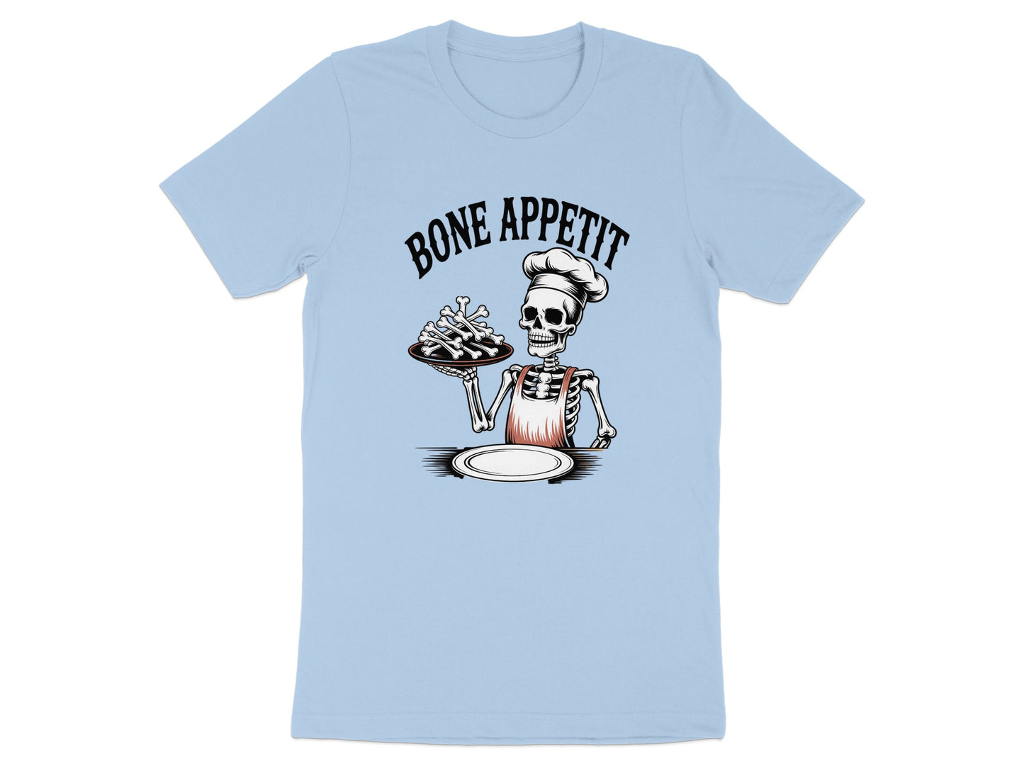 Bone Appetit Skeleton Chef Funny Graphic T-Shirt product