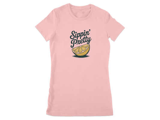 Sippin Pretty Graphic Lemon Design T-shirt product type