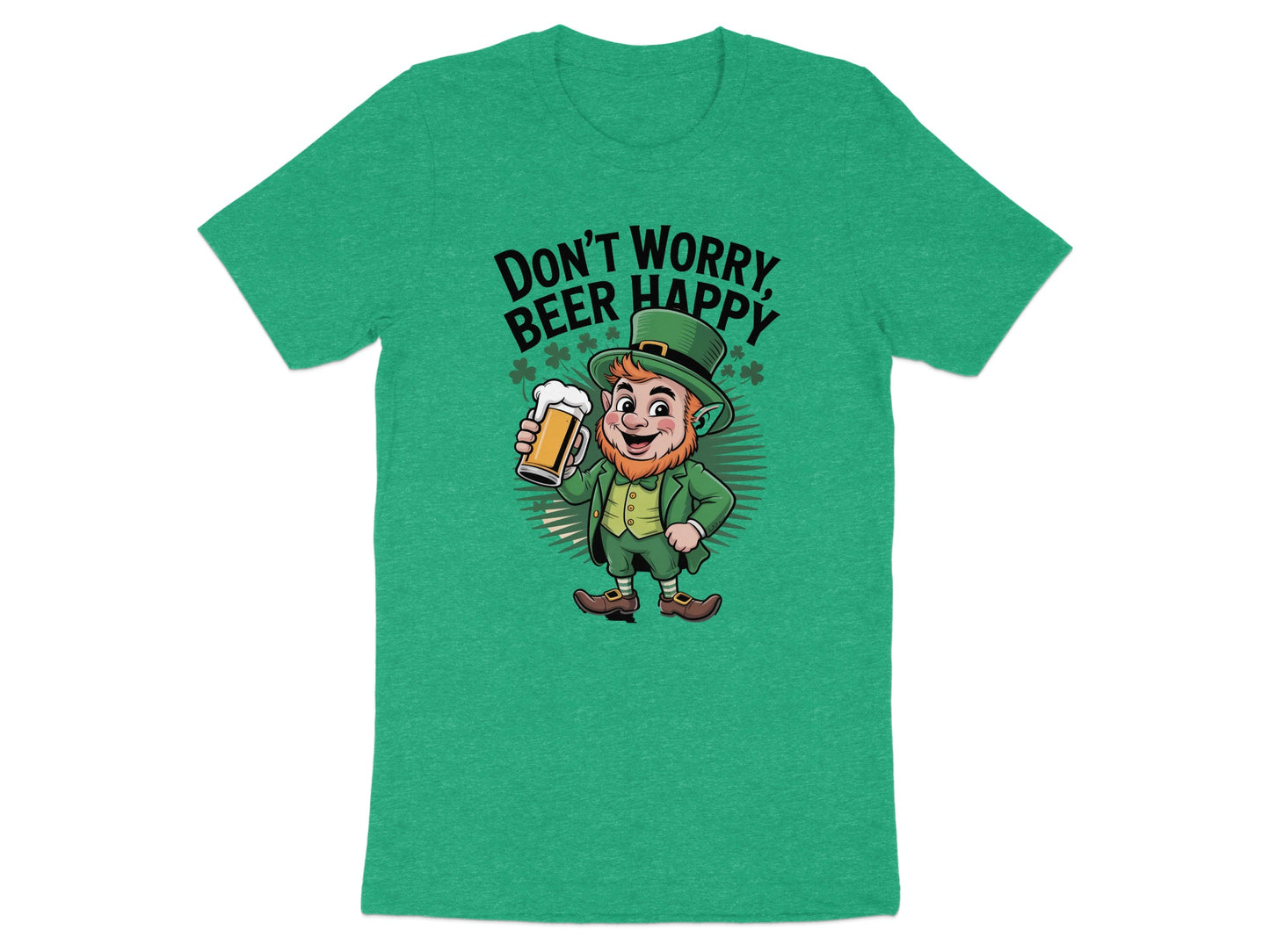 Don't Worry Beer Happy Leprechaun Graphic T-Shirt product