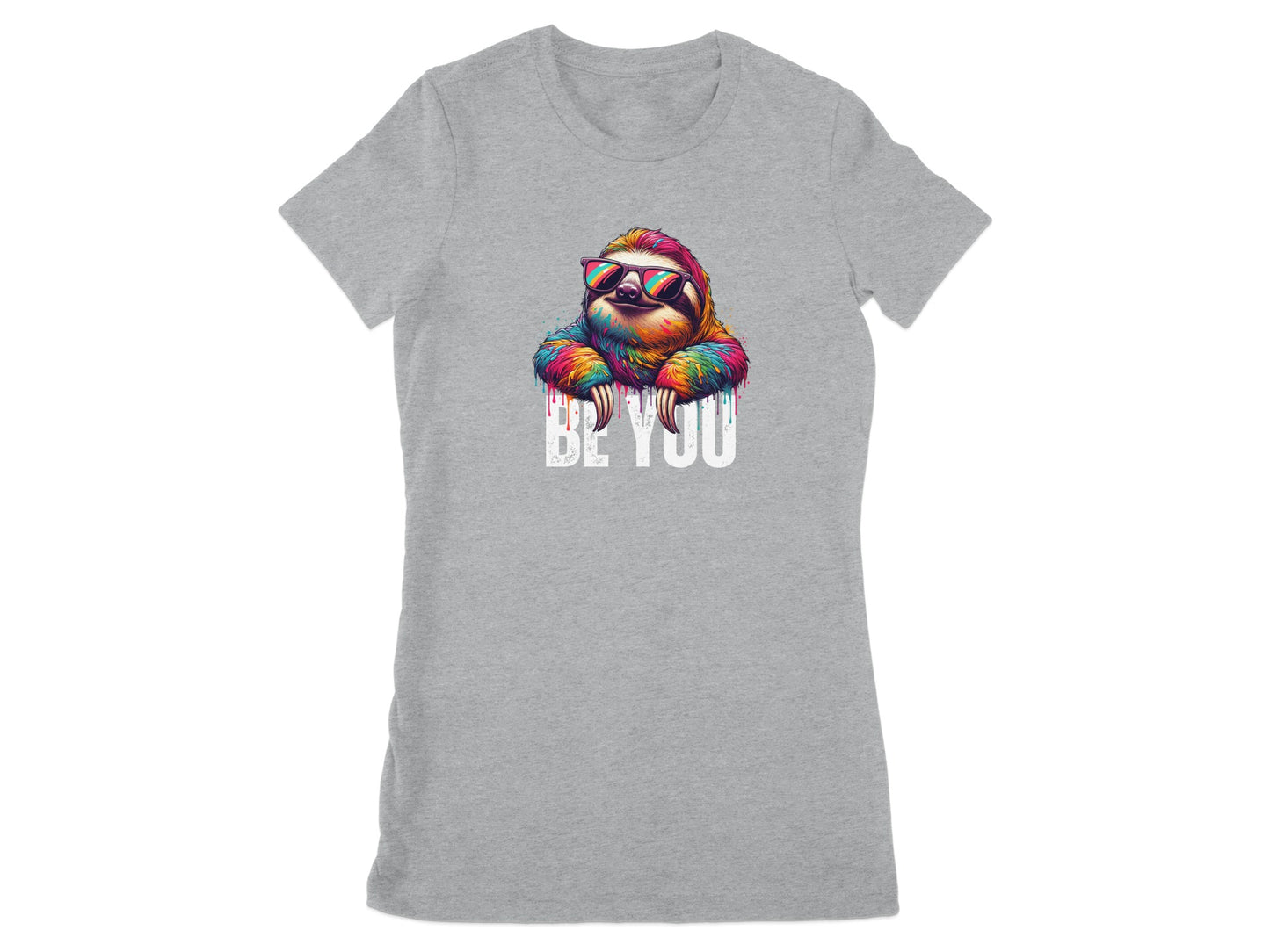 Colorful Sloth with BE YOU Message Shirt product