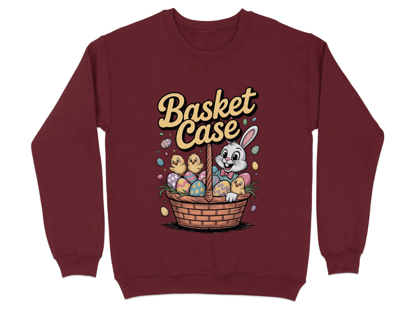 Basket Case Cute Easter Bunny and Chicks Sweatshirt product type