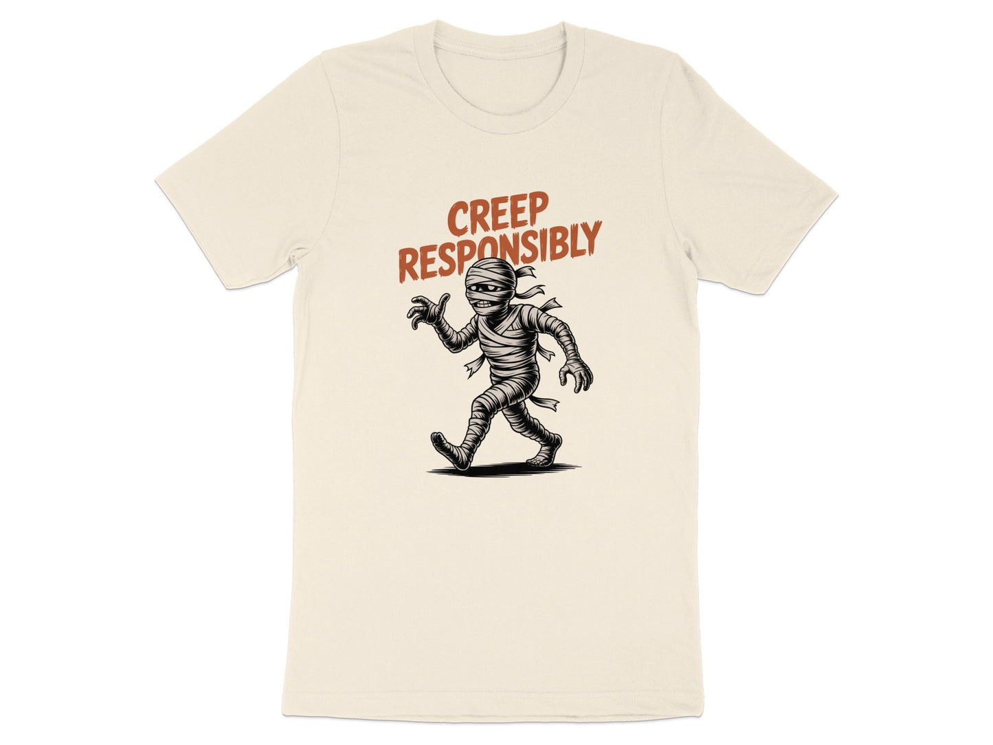 Creep Responsibly Mummy Halloween Graphic T-Shirt product