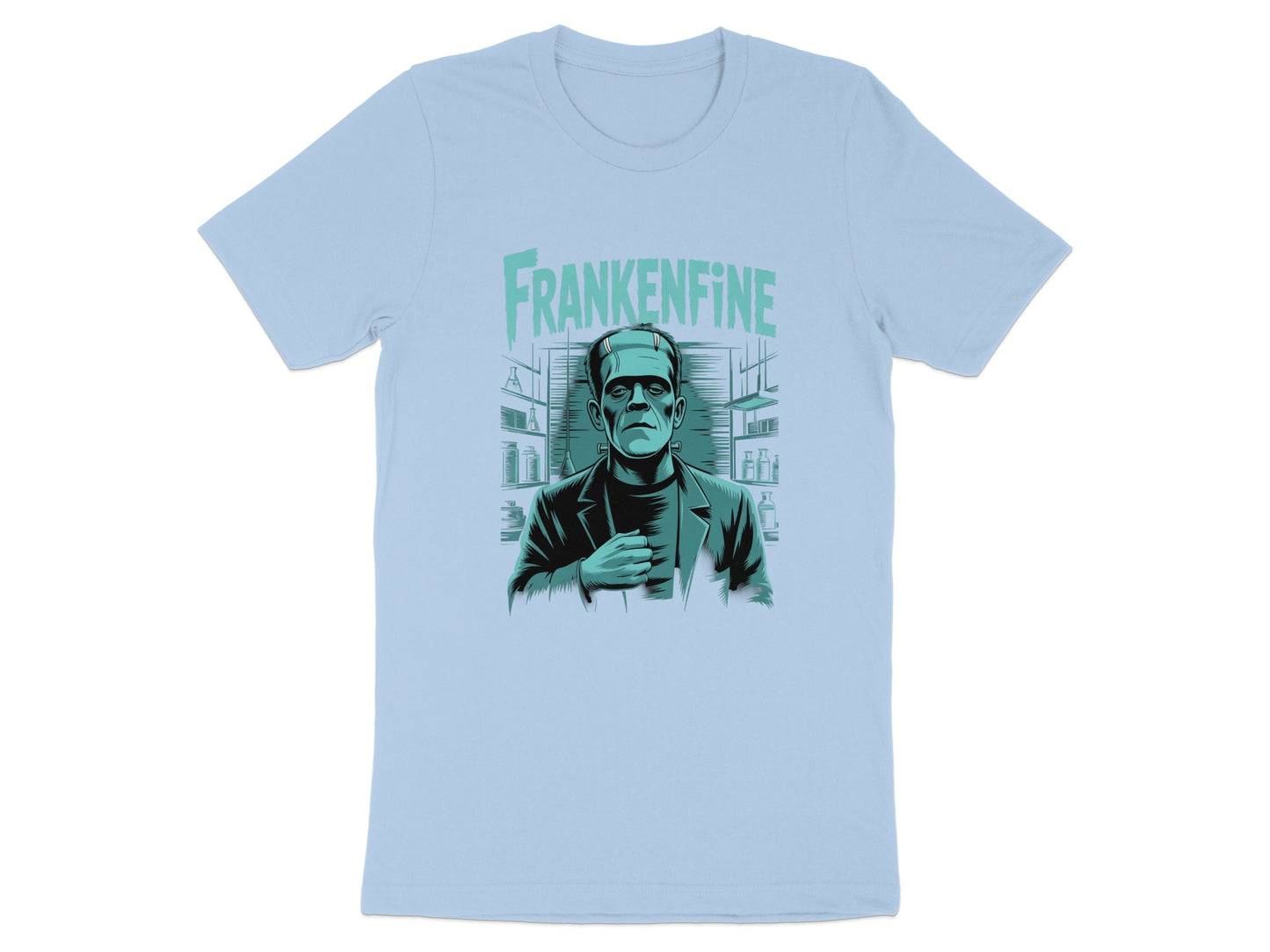 Frankenfine Graphic Print T-Shirt for Halloween product