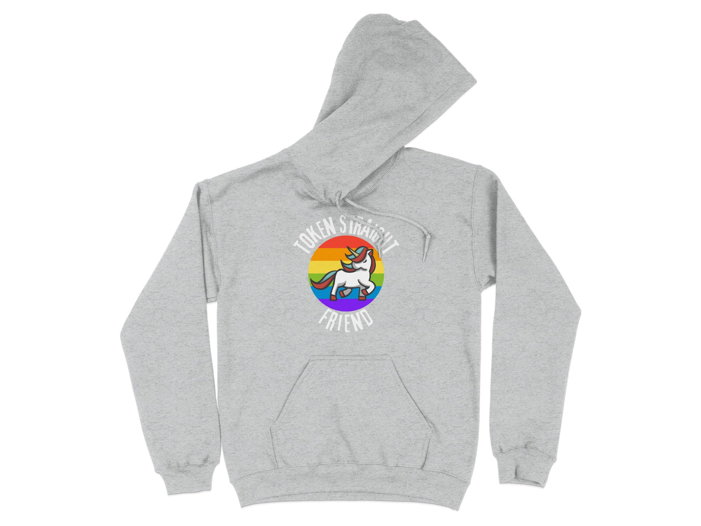 Fun Rainbow Unicorn Token Straight Friend Hoodie product