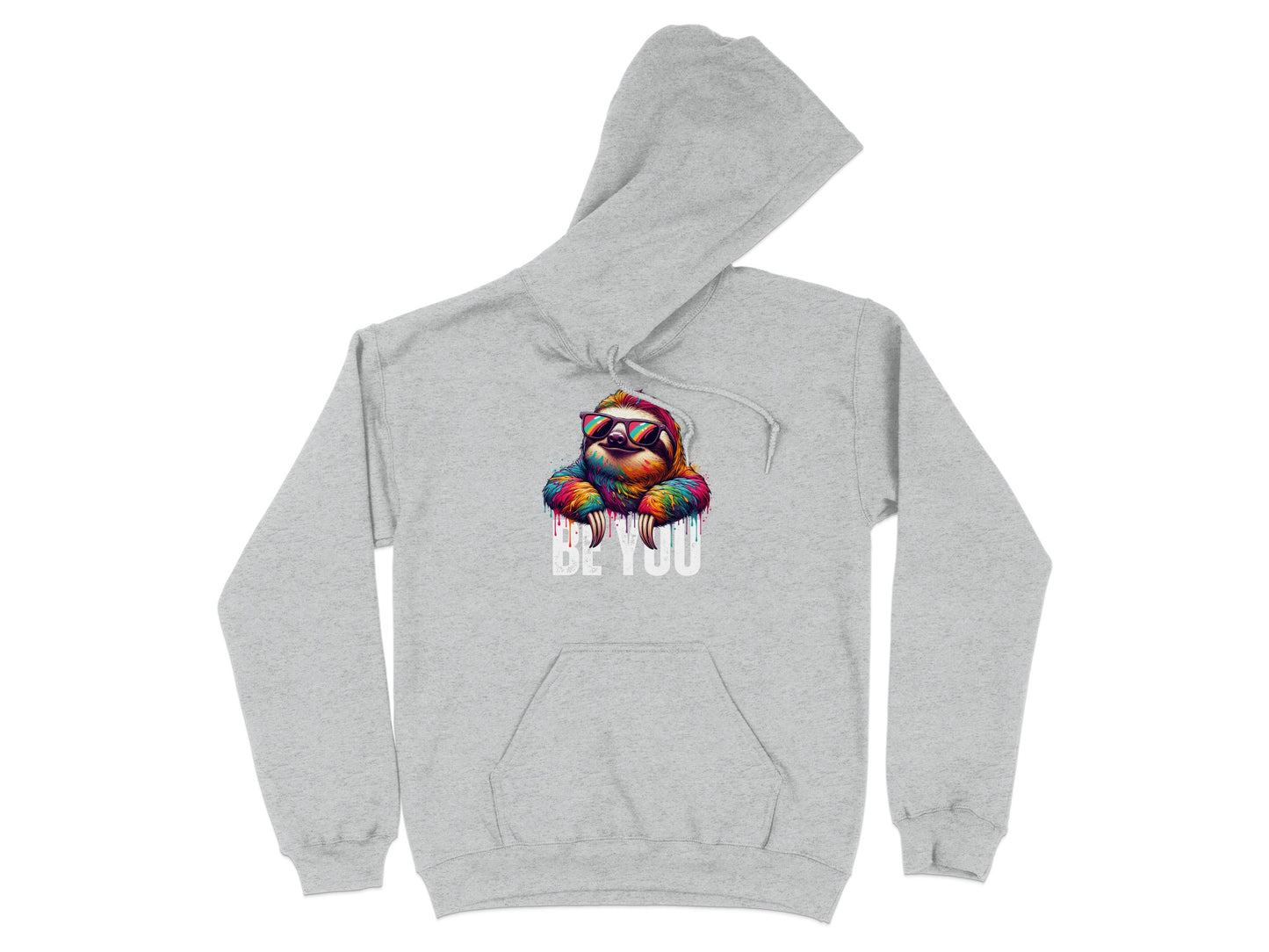 Colorful Cool Sloth Be You Printed Hoodie product type