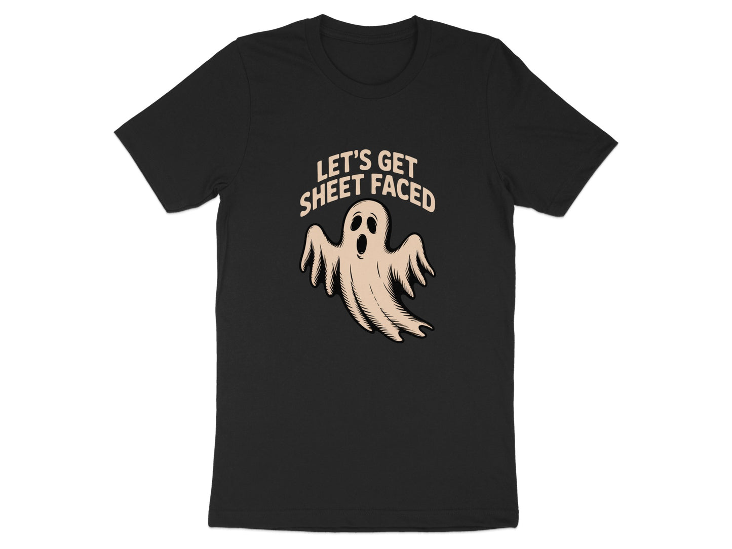 Let's Get Sheet Faced Ghost Design Shirt product