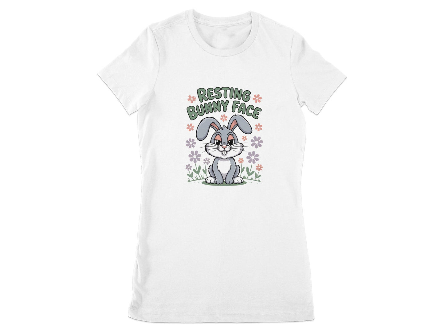 Resting Bunny Face Cute Graphic T-Shirt product type