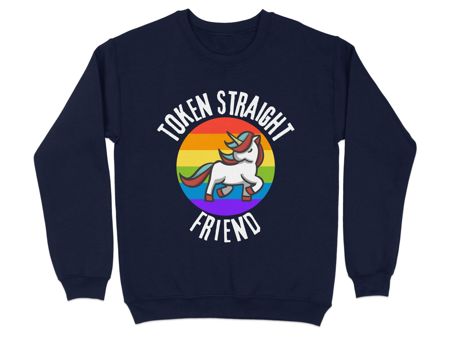 Token Straight Friend Unicorn Graphic Sweatshirt product