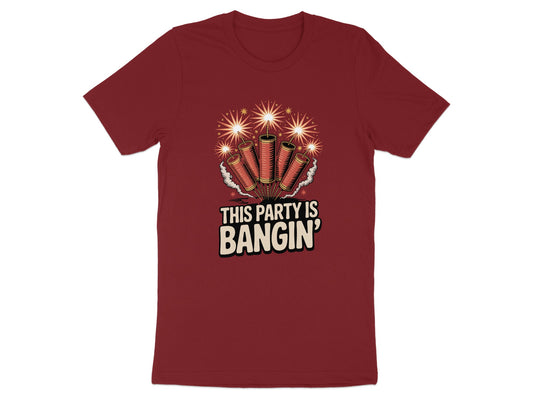 This Party is Bangin Shirt with Fireworks Graphic product type