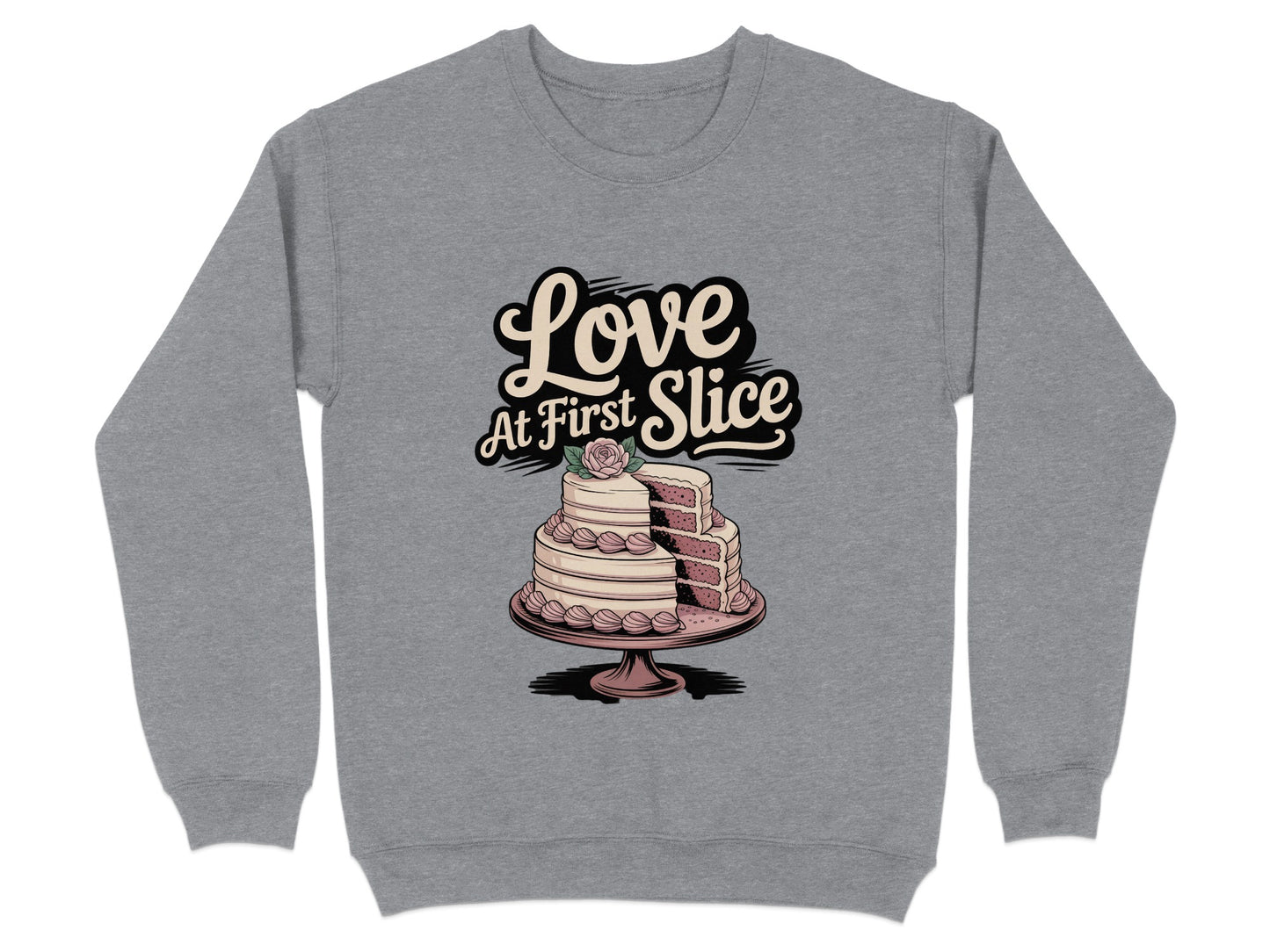 Love At First Slice Cake Graphic Sweatshirt product