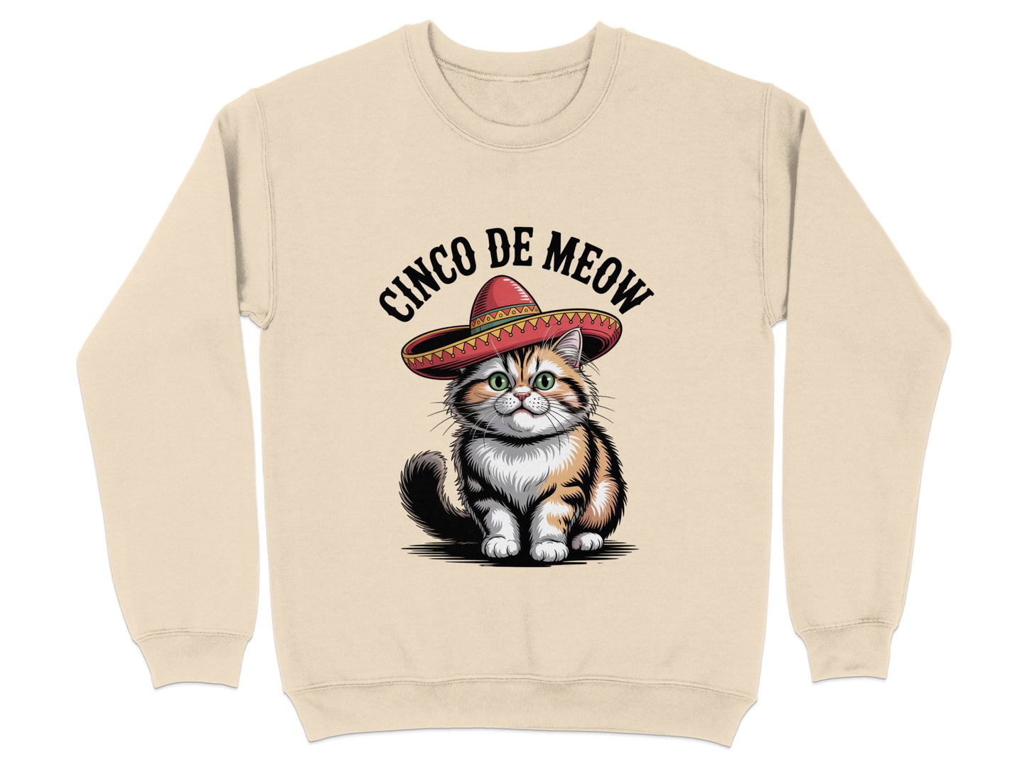 Cinco De Meow Cat Wearing Sombrero Sweatshirt product type