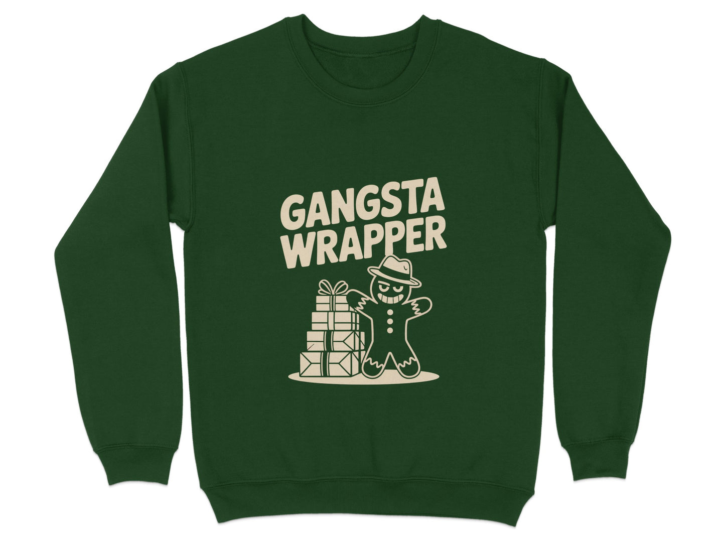 Gangsta Wrapper Gingerbread Funny Sweatshirt product