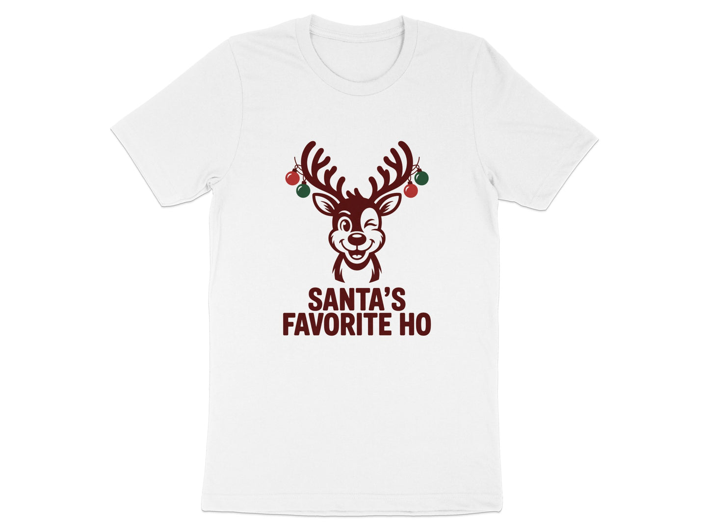 Santa's Favorite Ho Antlered Reindeer Graphic Tee product