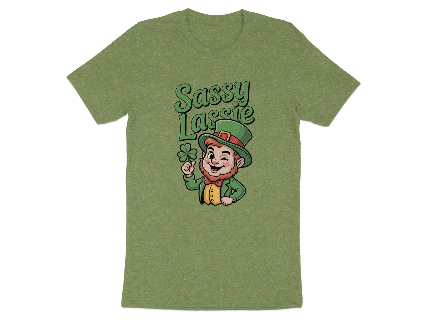 Sassy Lassie Leprechaun Shamrock Graphic T-Shirt product