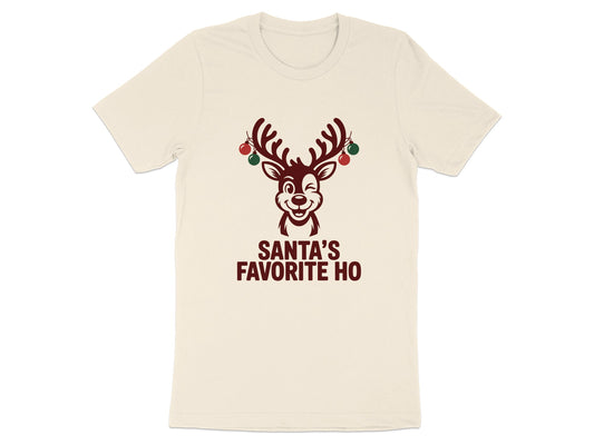 Santas Favorite Ho Reindeer Design T Shirt product type