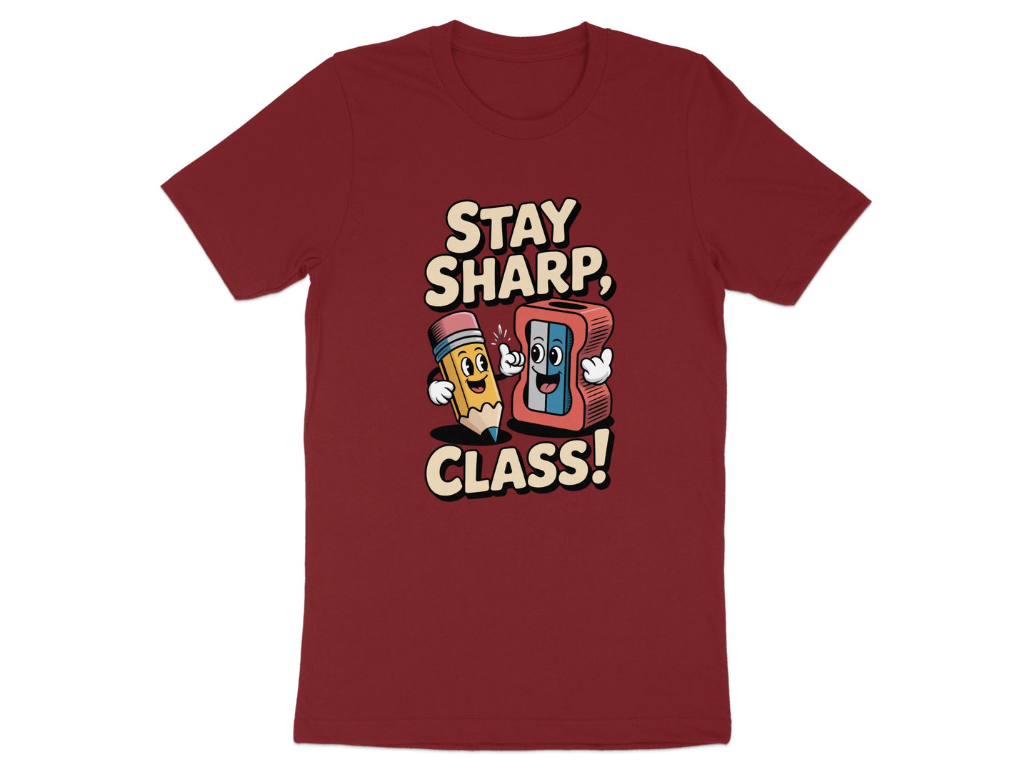 Stay Sharp Class Pencil And Book Design Shirt product type