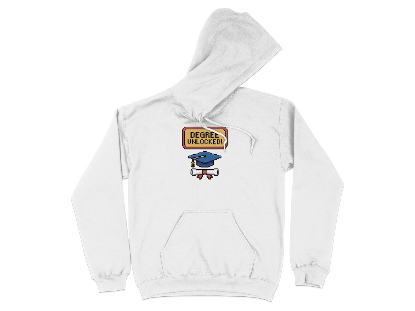 Degree Unlocked Design Gaming White Hoodie product type