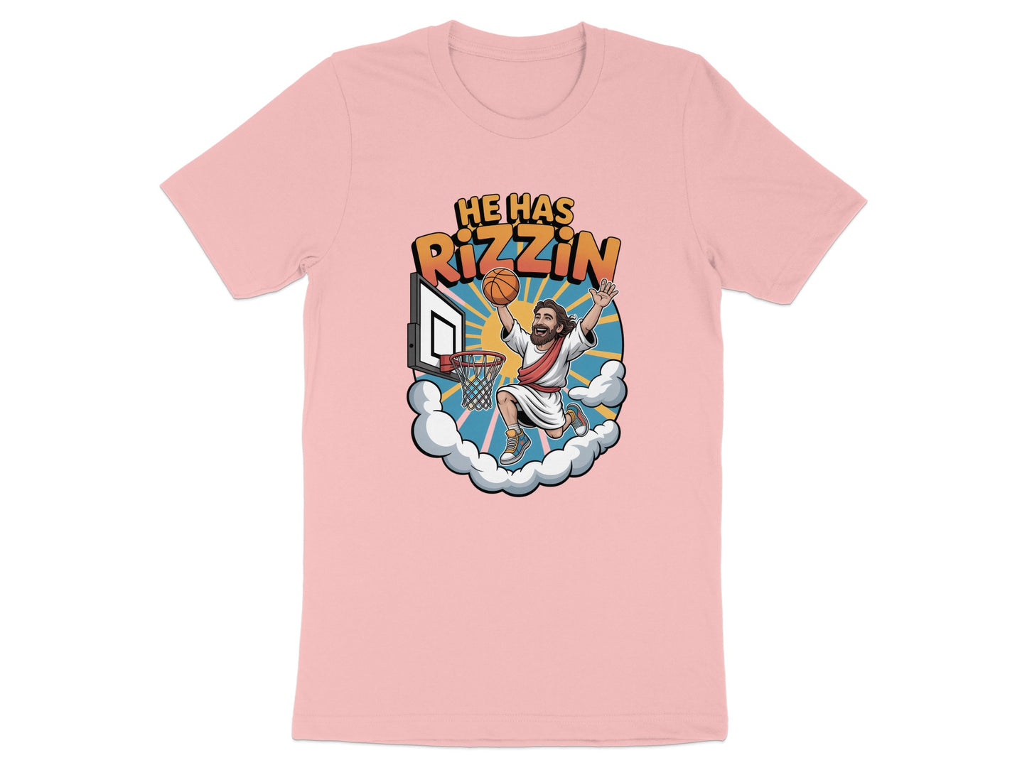 He Has Rizzin Graphic Tee Basketball T-shirt product type
