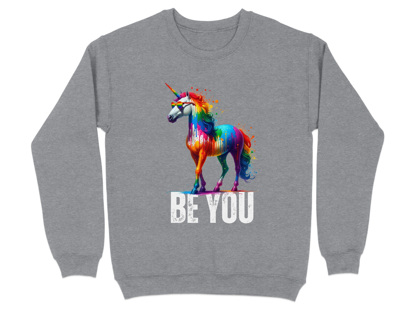 Colorful Be You Rainbow Unicorn Sweatshirt product type
