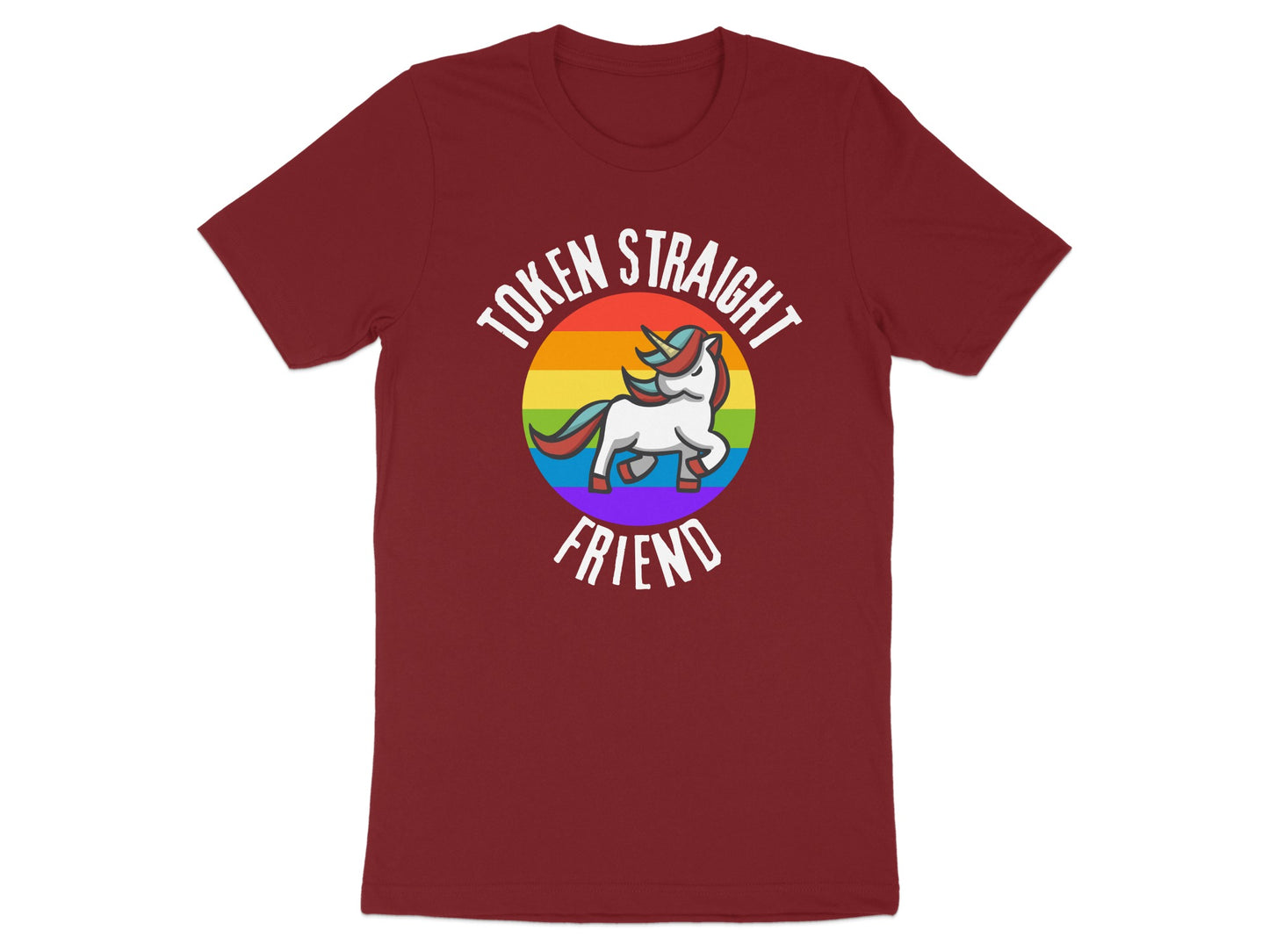 Token Straight Friend Unicorn Graphic T-Shirt product