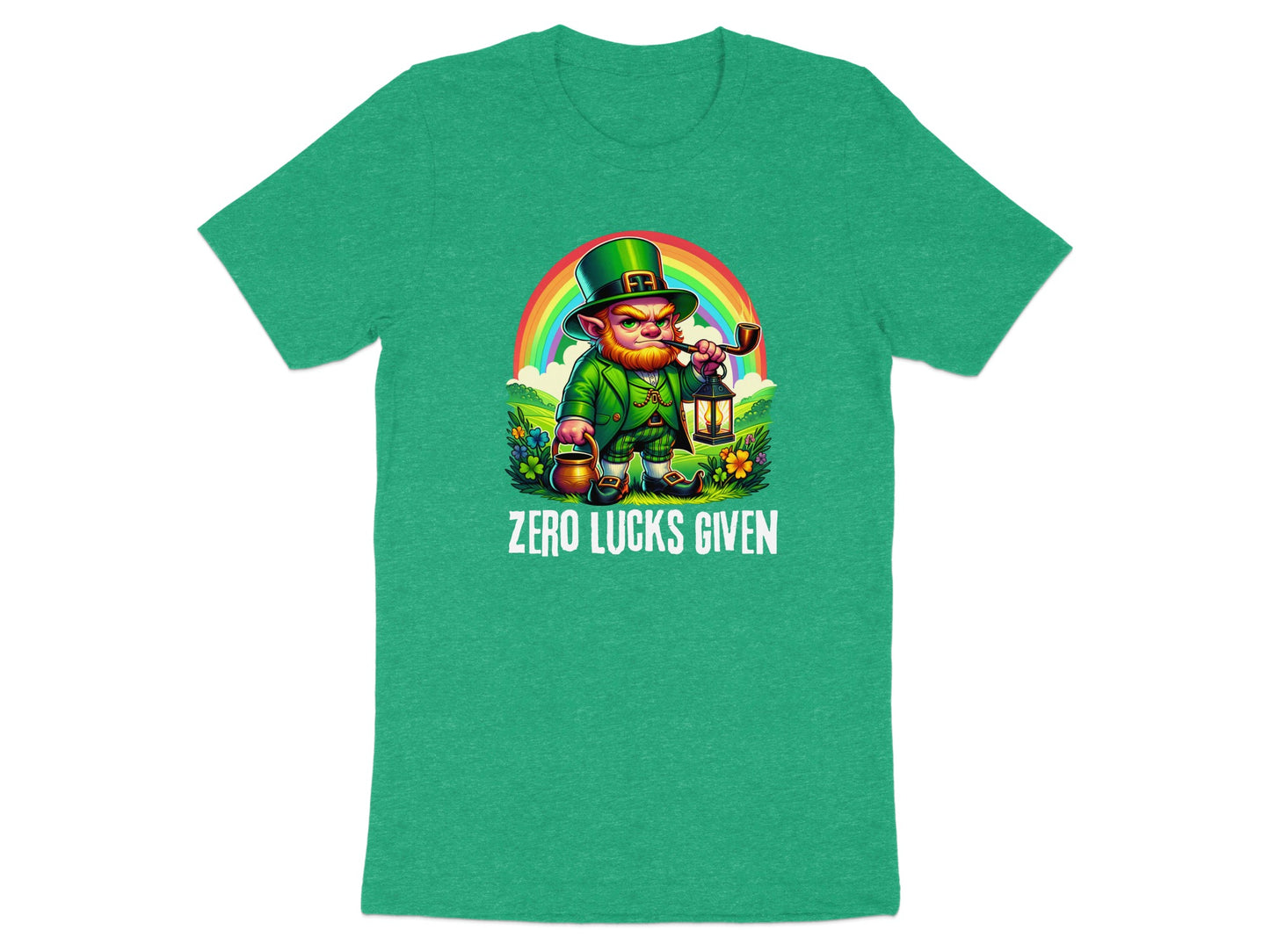 Zero Lucks Given Gnome Rainbow Graphic Tee product type