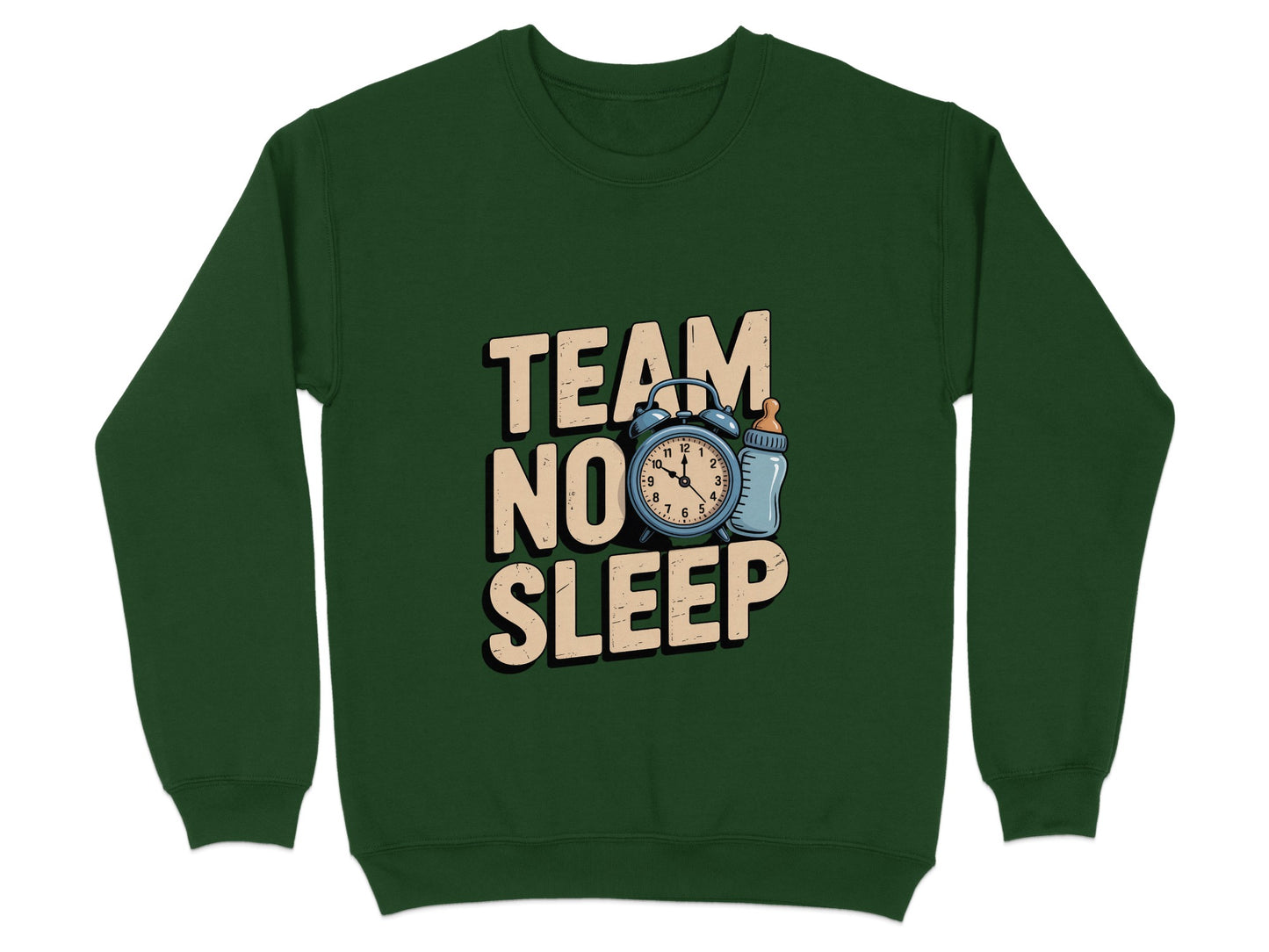 Team No Sleep Funny Typography Sweatshirt Product