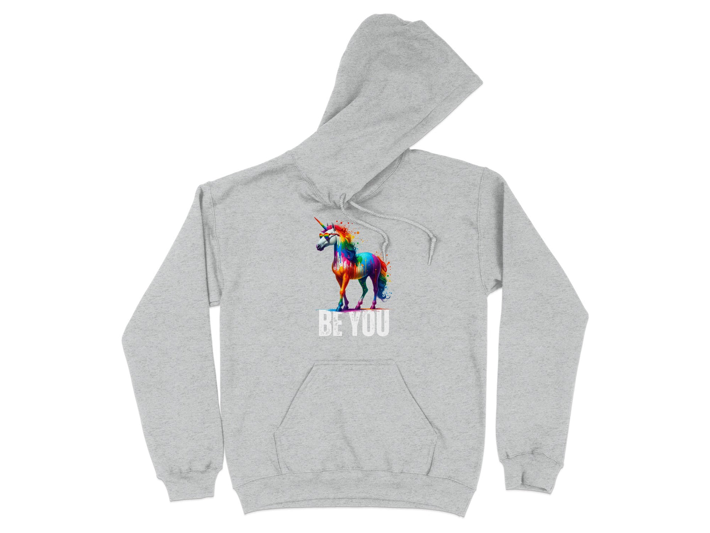 Be You Colorful Rainbow Unicorn Graphic Hoodie product type