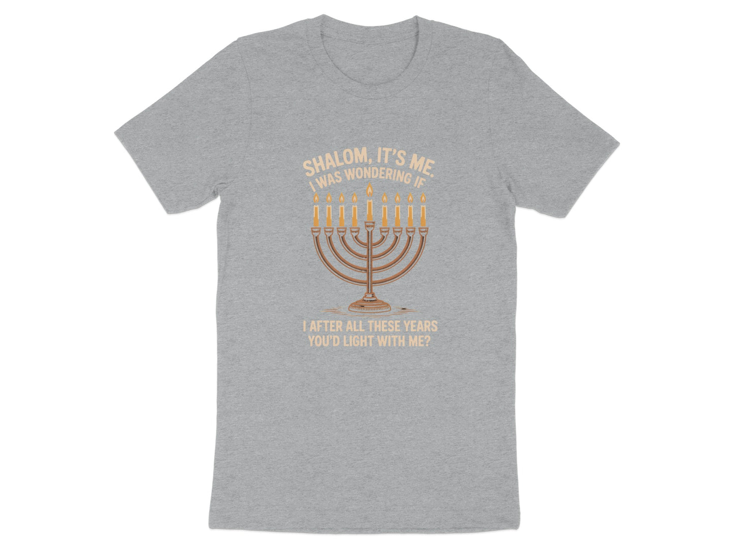 Shalom It's Me With Menorah Print Unique T-shirt Product