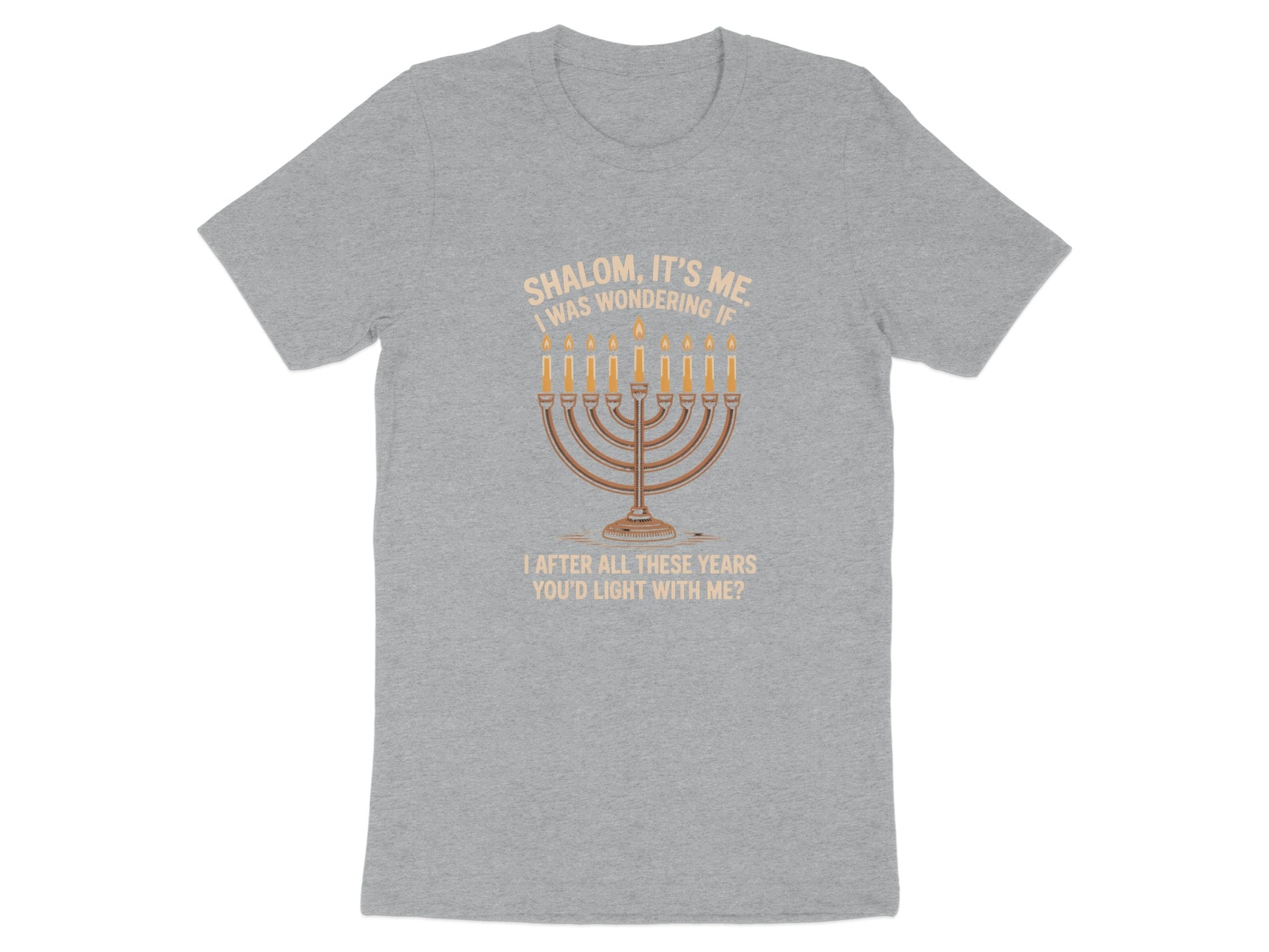 Shalom It's Me With Menorah Print Unique T-shirt Product