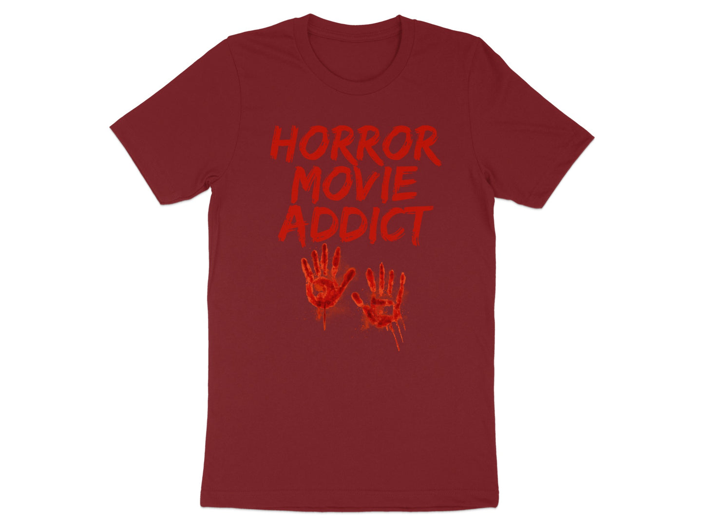 Horror Movie Addict with Bloody Handprints T-shirt product