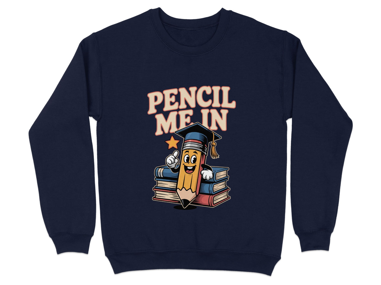 Pencil Me In Graduated Books Graphic Sweatshirt Product