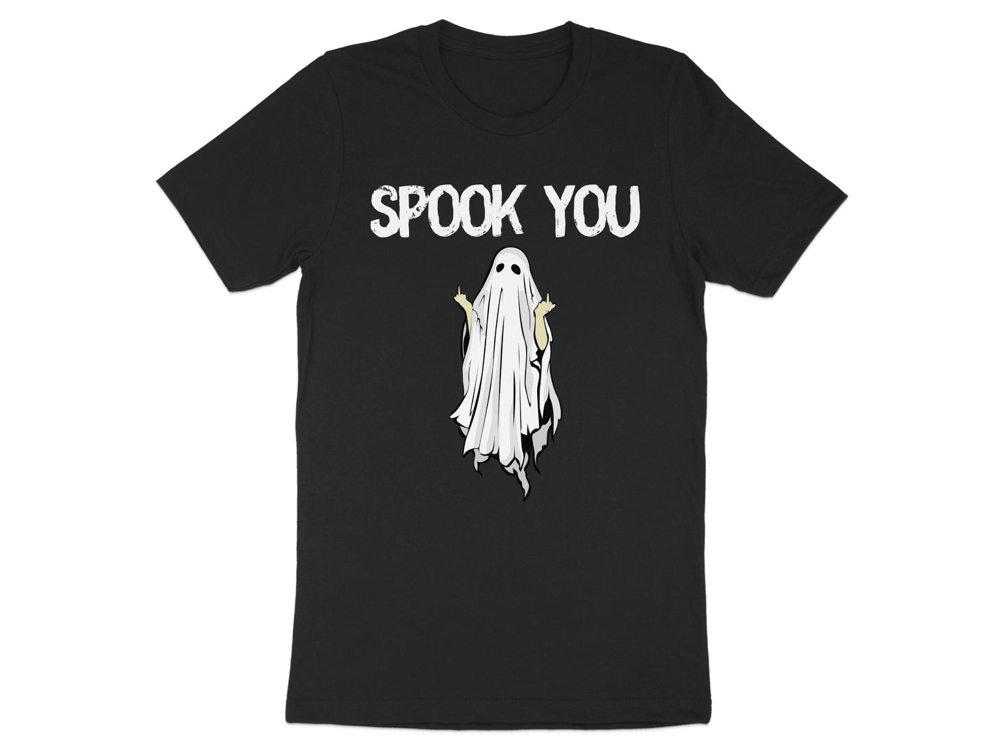 Spooky Ghost Black Shirt with Spook You Text product