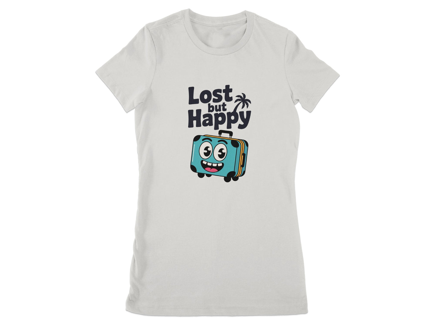 Lost But Happy Tee with Cute Suitcase product type