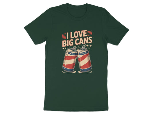 I Love Big Cans USA Flag Graphic Designed T shirt product