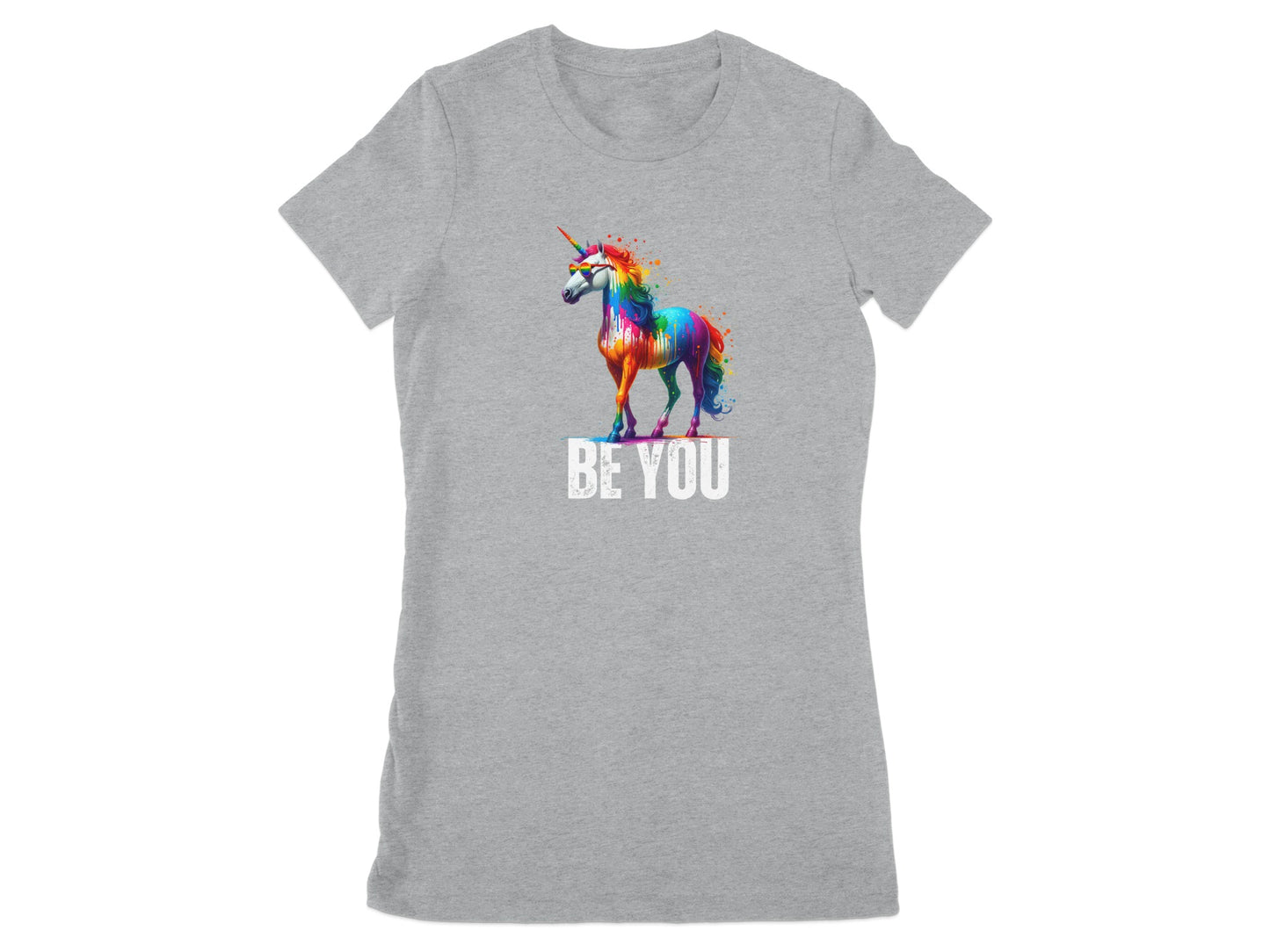 Colorful Be You Unicorn Graphic T-Shirt product