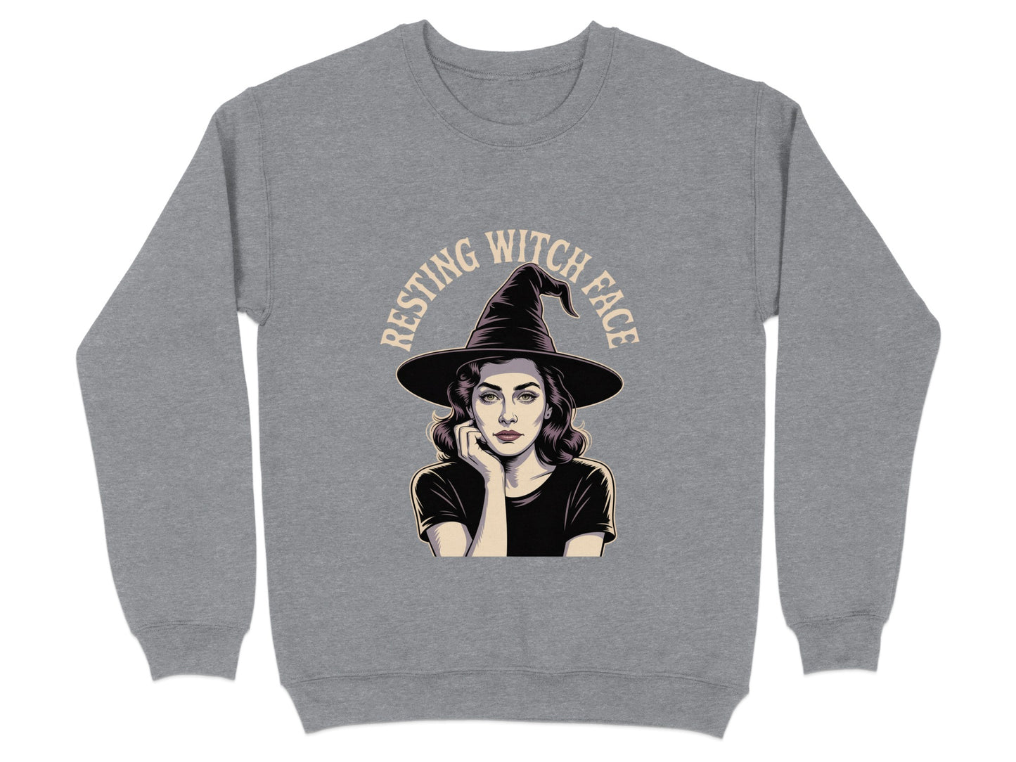 Resting Witch Face Graphic Sweatshirt product type