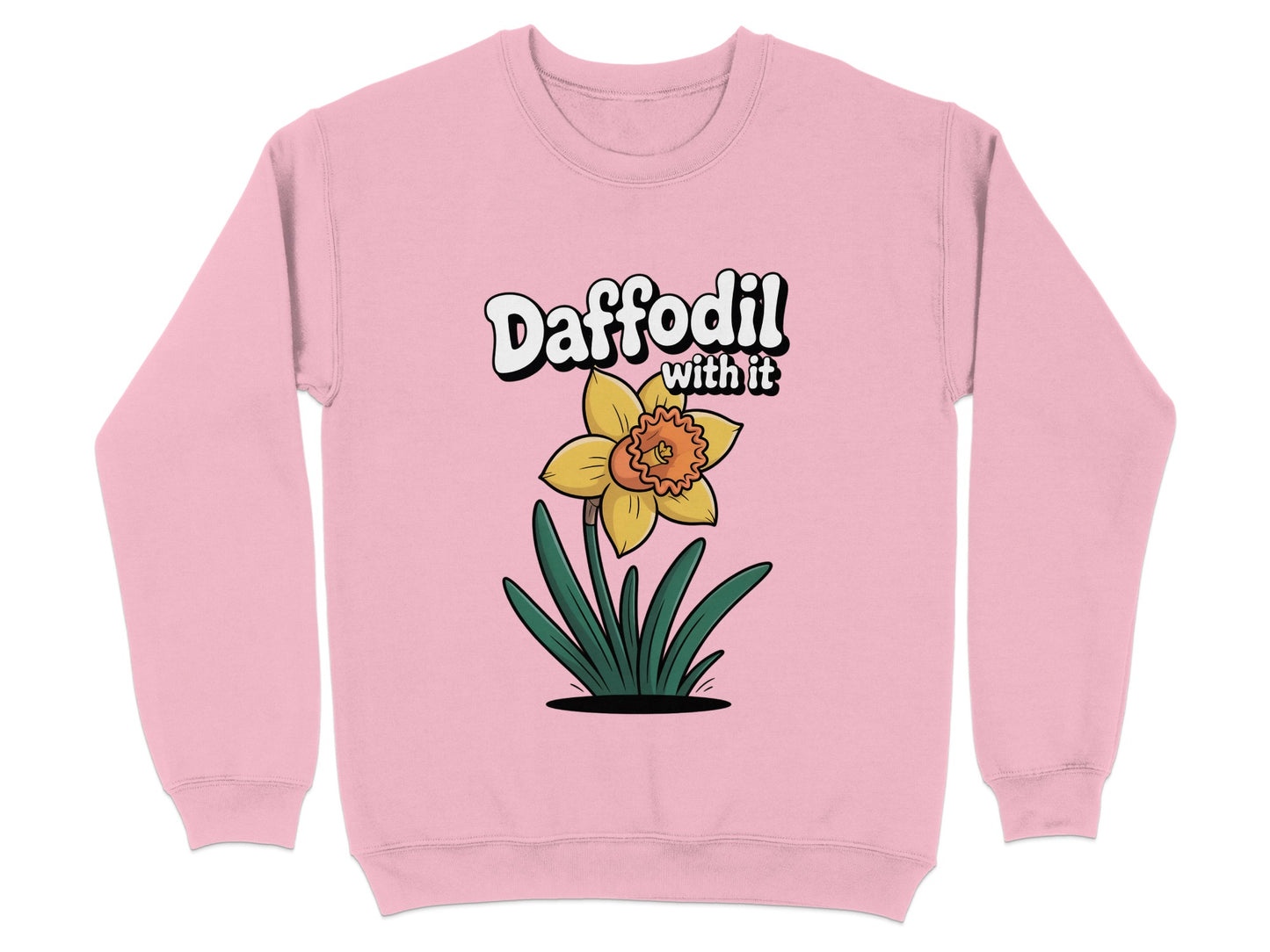 Daffodil With It Flower Print Crewneck Sweatshirt product