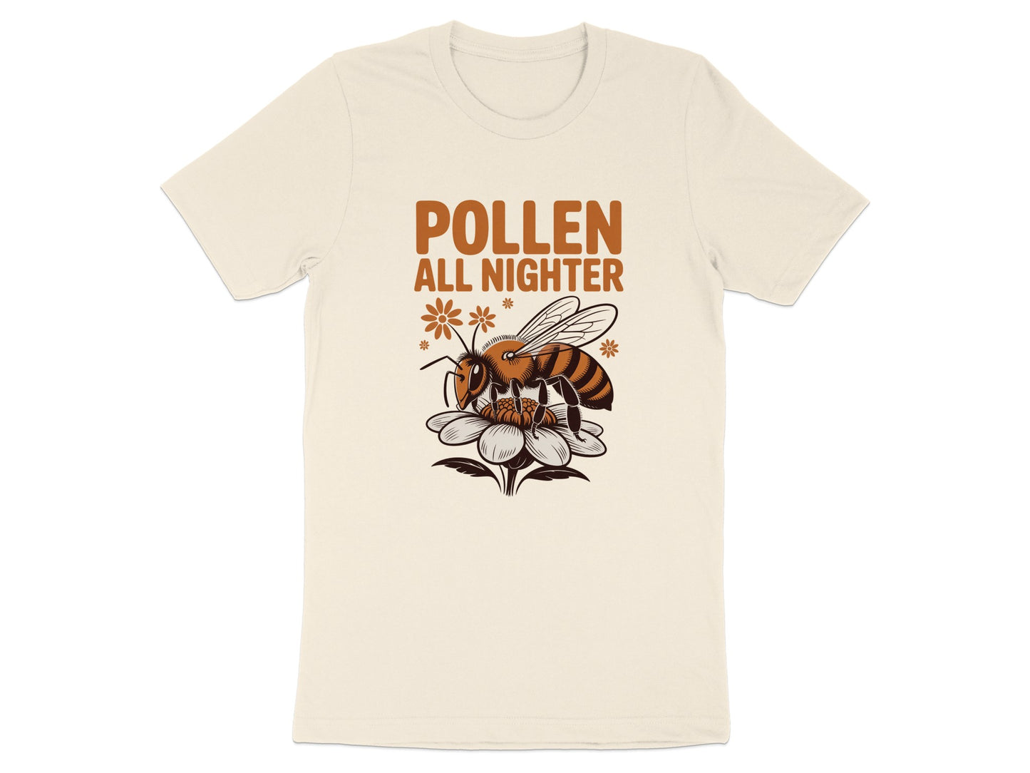 Pollen All Nighter Bee Graphic Design TShirt product