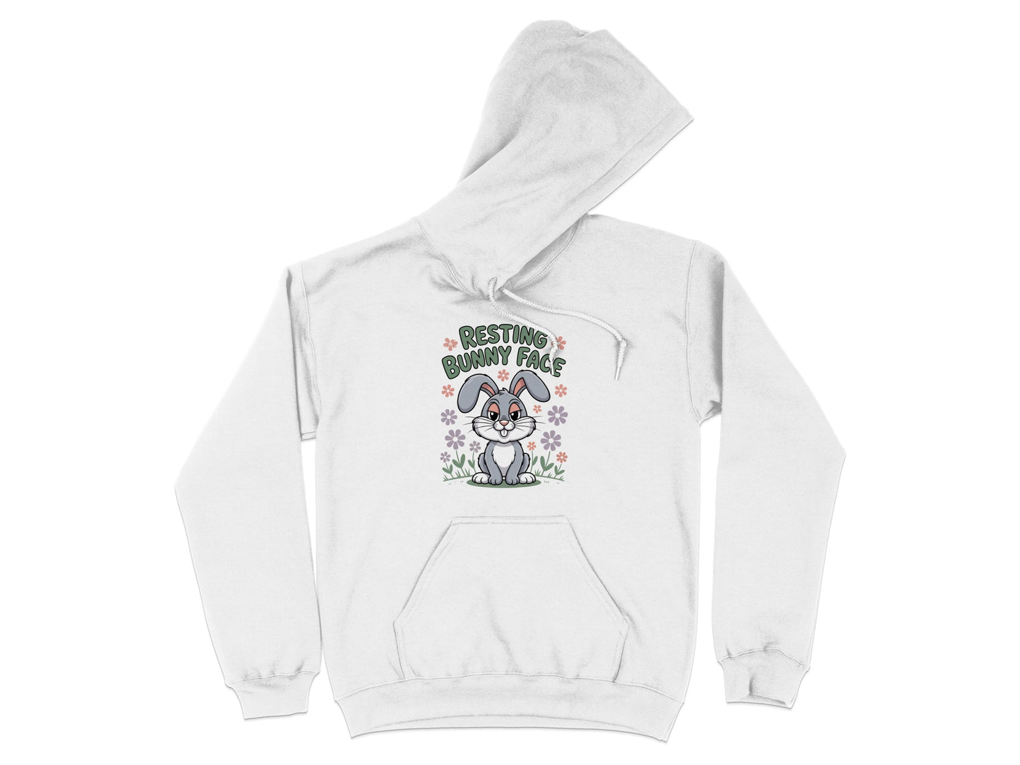 Resting Bunny Face Cute Graphic Hoodie product type